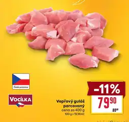 Billa Vepřový guláš porcovaný cena za 400 g nabídka