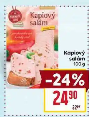 Billa Kapiový salám 100 g nabídka