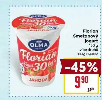 Billa Florian Smetanový jogurt 150 g nabídka