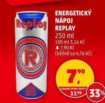 Penny Market ENERGETICKÝ NÁPOJ REPLAY, 250 ml nabídka