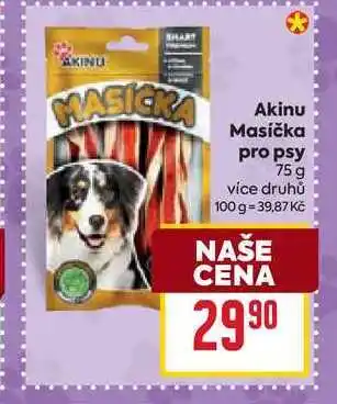 Billa Akinu Masička pro psy 75 g nabídka