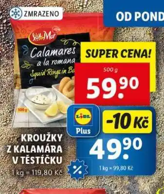 Lidl SOL&MAR KROUŽKY Z KALAMÁRA V TĚSTÍČKU nabídka