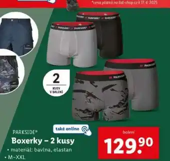 Lidl Parkside Boxerky - 2 kusy nabídka