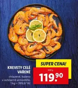 Lidl KREVETY CELÉ VAŘENÉ nabídka