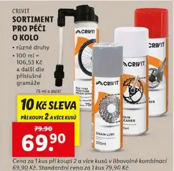 Lidl CRIVIT SORTIMENT PRO PÉČI O KOLO nabídka