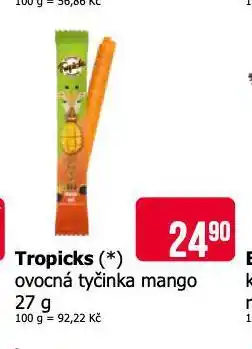 Teta Tropicals ovocná tyčinka mango nabídka