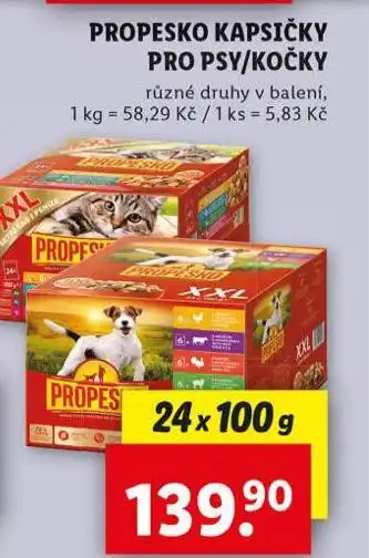 Lidl Propesko kapsičky pro kočky nabídka