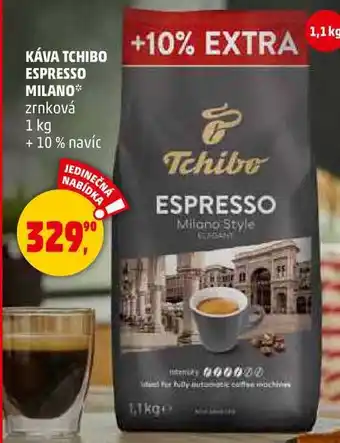 Penny Market KÁVA TCHIBO ESPRESSO MILANO zrnková, 1 kg + 10% navíc nabídka