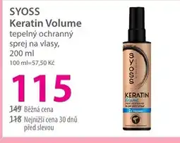 Hebe SYOSS Keratin Volume tepelný ochranný sprej na vlasy nabídka