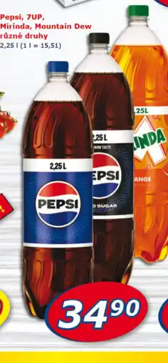 ESO MARKET Pepsi, 7UP, Mirinda, Mountain Dew nabídka