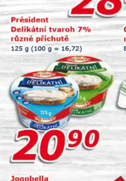 ESO MARKET Président Delikátní tvaroh 7% různé příchutě nabídka