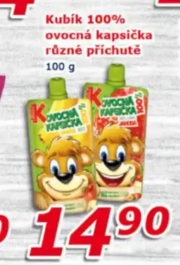 Kubík 100% ovocná kapsička různé příchutě