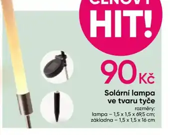 Pepco Solární lampa ve tvaru tyče nabídka