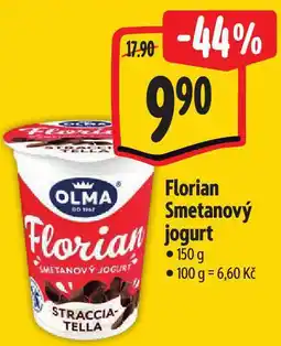 Albert Florian smetanový jogurt nabídka