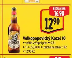 Albert Pivo velkopopovický kozel nabídka