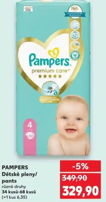 Kaufland PAMPERS Dětské pleny/ pants nabídka