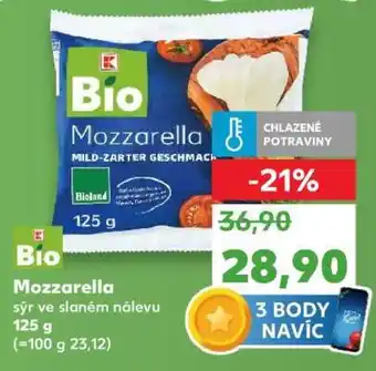 Kaufland Bio Mozzarella nabídka