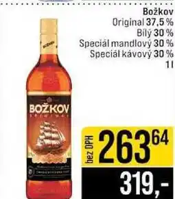 Jip Božkov Original 37,5% Bílý 30% Speciál mandlový 30% Speciál kávový 30% 1l nabídka