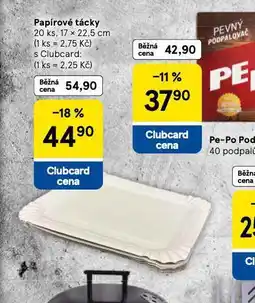 Tesco Papírové tácky nabídka