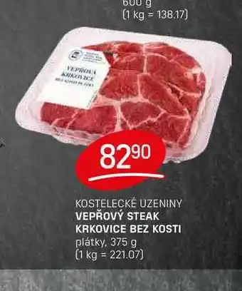 Flop VEPŘOVÝ STEAK KRKOVICE BEZ KOSTI plátky, 375 g nabídka