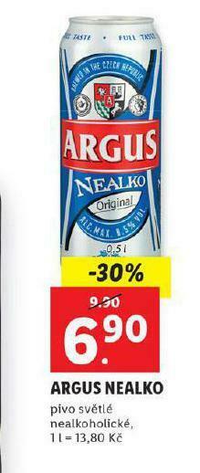 Lidl Pivo argus nealko nabídka