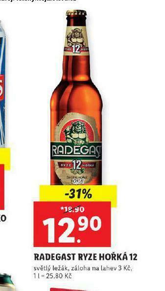 Lidl Radegast ryze hořká 12 nabídka