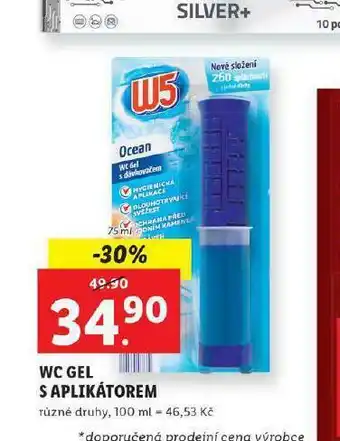 Lidl W5 wc gel a plikátorem nabídka