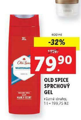 Lidl Old spice sprchový gel nabídka