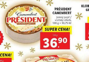 Lidl Président camembert nabídka