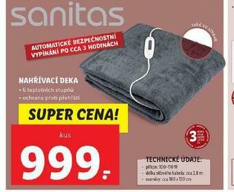 Lidl Nahřívací deka nabídka
