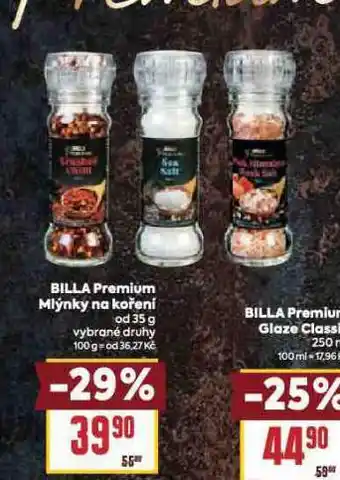 Billa Mlýnky na koření nabídka
