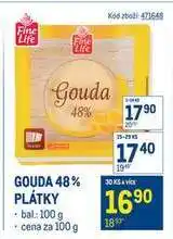 Makro Gouda 48% plátky nabídka