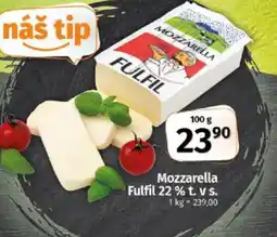 COOP TIP Mozzarella Fulfil 22 % t. v s. nabídka