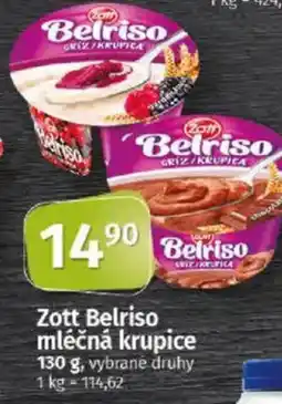 COOP TIP ZOTT Belriso mléčná krupice nabídka