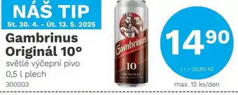 Konzum Gambrinus Originál 10° nabídka