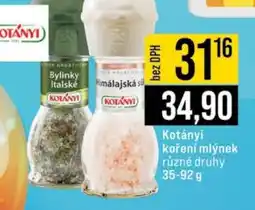Jip Kotányi koření mlýnek nabídka