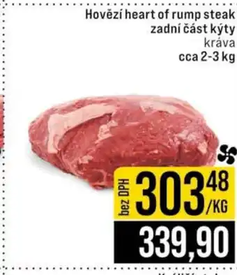 Jip Hovězí heart of rump steak zadní část kýty nabídka