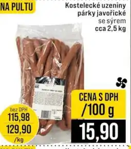 Jip Kostelecké uzeniny párky javořické nabídka