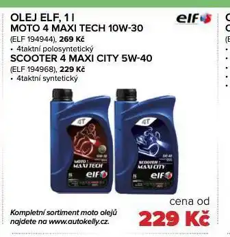 Auto Kelly Olej elf moto 4 maxi tech 10w-30 nabídka