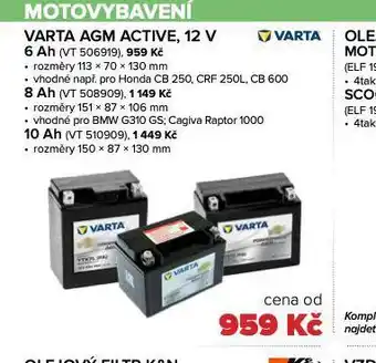 Auto Kelly Baterie varta agm active 10 ah nabídka