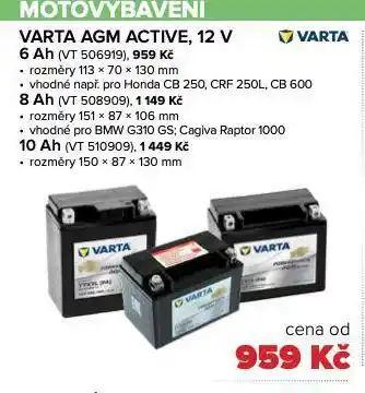 Auto Kelly Baterie varta agm active 8 ah nabídka