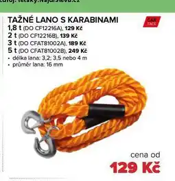 Auto Kelly Tažné lano s karabinami 3 t nabídka