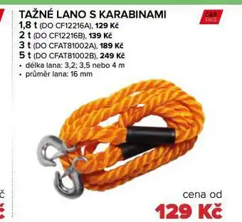 Auto Kelly Tažné lano s karabinami 1,8t nabídka