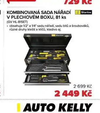 Auto Kelly Kombinovaná sada nářadí v plechovém boxu nabídka