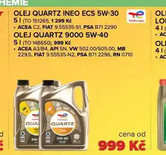 Auto Kelly Olej quartz 9000 5w-40 nabídka