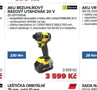 Auto Kelly Aku bezuhlíkatý rázový utahovák 20 v nabídka