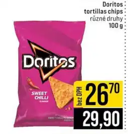 Jip Doritos tortillas chips nabídka