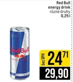 Jip RED BULL energy drink nabídka