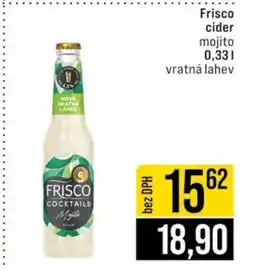 Jip FRISCO cider nabídka