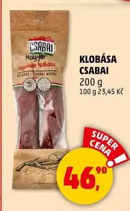 Penny Market KLOBÁSA CSABAI, 200 g nabídka